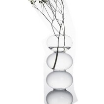 꽃화병 북유럽 엔틱화병 세라믹 모던 도자기 플라스틱 빈티지 특이한 아크릴 오브제 유리 34ball 투명 작은 볼 라운드 글로브 모양 수경 식물 병 투명 볼 버드 짧은 홈 장식, 투명 4 공