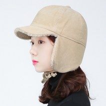 라핑 블랙스 골덴 뽀글이 방한모 겨울모자 귀달이모자