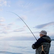 낚싯대 조립식 블랙 낚싯대 쉽게 변형 되지 않는 유리 섬유 폴 슬럽 디자인 캠핑 야외 엔터테인먼트, 2.1m