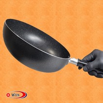 업소용 마블코팅 궁중팬 튀김팬 볶음팬 식당용 영업용 20 22 24 26 28 30 32 34, 26cm