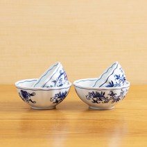 체스키포슬란 쯔비벨무스터 플라워 2인 공기대접 4p, 없음