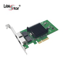 LANstar PCIe 인텔 기가 듀얼 랜카드/LS-PCIE-EX2G/티밍(Teaming) 기능 지원/Intel 82576EB 칩셋/LACP 지원/LP 브라켓 포함