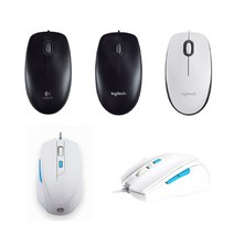 로지텍 HP 유선 마우스 시리즈 (로지텍 M90 B100 M100R / HP M150) / 1만원도 안되는 초저가 브랜드 마우스 / 선물 교육 초보 게임, 로지텍 M100R 블랙