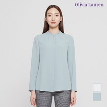 올리비아로렌 네크 셔링 디테일 블라우스 VOCNLWS2121