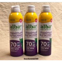 선크림 알바 보타니카 최대 자외선 차단제 스프레이 SPF 70-6온스 -향료 프리 -1/2
