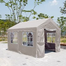 프리폼 고급형 튼튼한 대형 쉘터천막 천막 풀세트, ST투명풀 4X5 브라운
