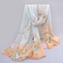 새로운 브랜드 쉬폰 스카프 여성 봄 여름 실크 얇은 꽃 숄 및 랩 풀 라드 프린트 히잡 스톨 도매