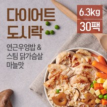 맛있닭 다이어트도시락(연근우엉밥&스팀닭가슴살 마늘맛) 210gX30팩, 210g, 30개