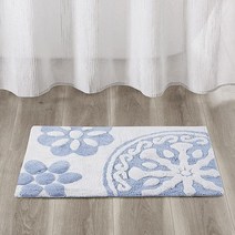 Madison Park Casablanca 100% 면 터프트 욕실 러그 고급스러운 플러시 리온 플로럴 패턴 욕실 매트 흡수성 빠른 건조 스파 디자인 샤워 룸 데코 직사각형, 20x30