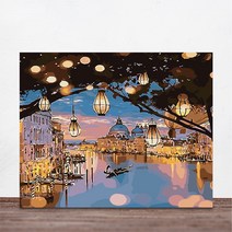 위메이크 페인팅 DIY 명화그리기 등불과 도시 50x40