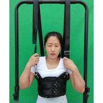 요추 스트레칭 허리견인기 철봉 재활 셀프스트레칭 재활장비 허리스트레칭 체형교정, 가랑이 벨트가있는 M 사이즈
