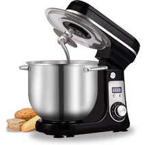 Biolomix 밀가루반죽기 반죽기계 가정용반죽기 스탠드믹서 업소용 다용도 BM-601, 블랙, 6.5qt
