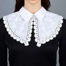 레이스 페이크카라 넥케이프 탈부착 목카라 블라우스 니트코디 펀칭