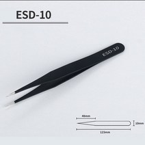 공구 스테인레스 스틸 ESD 정밀 핀셋 키트 수리 도구 모델 제작 벤딩 수동, 01 1pcs_01 Black