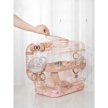 햄스터집 쳇바퀴 케이지 리빙박스 소동물하우스 사육장, 그린 기본모델욕실 목욕모래 등 8종 세트 무료