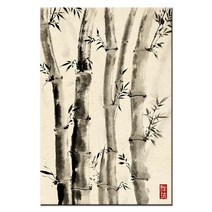 한국화 그림 동양화 민화 액자 수묵 담채화 캔버스 인테리어, 16.수묵 죽리청풍