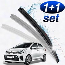 W3FE6C6L 자동차용품 올뉴모닝튜닝 올뉴모닝17이후 하이브리드 올뉴모닝용품 자동차 올뉴모닝 와이퍼 600mm350mm 세트 차량용품