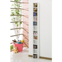 포메리트 타워형 틈새CD장 12칸, 색상:화이트