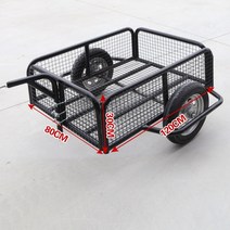자전거 카라반 바이크 카트 운반 화물 캐리어 트레일러 캠핑 수레, 120x80x30, 1개