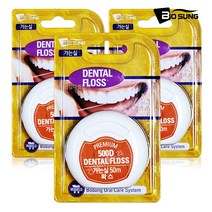 보성 가는실 치실 500D 왁스 3개/가장 얇은실 치간 치실, 3개