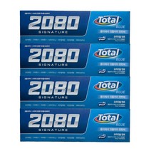 블루 오리지날 까지 토탈 충치 4개입 잇몸 2080 애경 시그니처 치약 한번에 민트, 125g, 4개