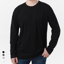 무지티센터 긴팔 베이직 라운드넥 티셔츠 남여공용 S-4XL 빅사이즈