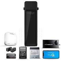 Chamberlain Group RJO101MC 매우 조용한 벽걸이 배터리 백업 및 LED 조명 차고 도어 오프너 오퍼레이터 블랙