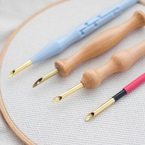 펀치니들 자수 바늘 도구 모음, 우드바늘