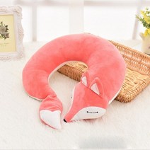차량용목베개 목쿠션 여행용목베개 fox animal cotton plush u shape neck pillow travel car home pillow nap 동물 베개 eye
