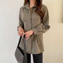 리엘라 아린더 핀턱 플리츠 남방