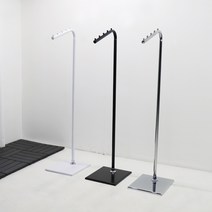 지엔디스플레이 철제 드레스룸행거 원룸 옷방 틈새 보조 폴행거 스탠드옷걸이, 5) 스탠드옷걸이 48-1 백색