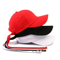 롱 스트랩 무지 볼캡 - 모자 커플룩