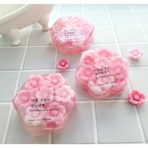 [유진공방] 봄바람에 벚꽃 가득 수제 보습 비누 / 답례품 선물+무료 선물 포장 (띠지 +리본 포함) / 중량 100g, 2구세트