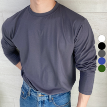 남자 머슬핏 긴팔 남자 흰티 티셔츠 무지 모달 어깨넓어보이는 옷 무지 티셔츠 흰티 안비치는 비침없는 목안늘어나는