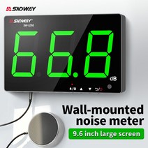 공사현장 데시벨 아파트 소리 자동차 층간 소음 측정기 sndway 디지털 노이즈 db 미터 sw-525g 사운드 레벨 미터 30 130db 오디오 대형 스크린 교수형, 없음