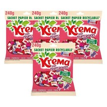 크레마 레드 후르츠 카라멜 240g Krema Fruits Rouges, 4팩