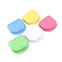 리테이너 케이스 5PCS 입 가드 케이스 교정 치과 리테이너 상자 틀니 보관 용기, 보여진 바와 같이, 하나
