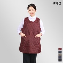 넓은포켓 겨울누빔 앞치마 원피스형 생활방수, M, 네이비(sfmv04)