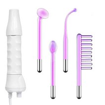 고주파 치료기 온열 초음파 미세 전류 마사지 가정용 얼굴 기계 피부 치료 전극 지팡이 네온 전기 치료 유리 튜브 여드름 반점 제거제 얼굴 피부 관리 장치, 보라색 상자 없음