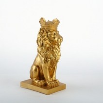 북유럽 사자상 조각품 인테리어소품 집들이 사무실 탁상용 앤틱 오브제, H