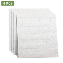 샌드위치 판낼 부자재 12/8/4pcs 3D 벽 스티커 셀프 접착제 벽지 모조 벽돌 집 장식 패널 거실 TV 배경 홈, 한개옵션1, 07 White-4pcs