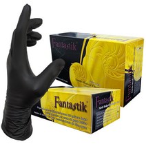 블랙 니트릴장갑 100매 일회용장갑 두꺼운장갑 위생장갑 고무장갑 미용장갑 요리장갑, (블랙)판타스틱 니트릴-L