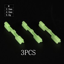 10/50 개/몫 2.2-4.5 미리메터 빛 밤 낚시 플로트 막대 조명 다크 글로우 스틱 액세서리 형광 Lightstick P, 22 3PCS_02 2.5mm