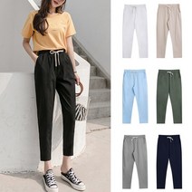 잭앤아일라 데일리쿨 세미핏 린넨 9부 바지