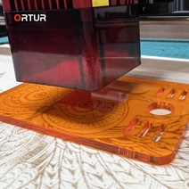 레이저커팅기 레이저가공기 아크릴조각기 Ortur 용 예비 부품 Attchments Z 축 리프트 장치 교체 YRR 2.0 원통형 물체 로터리 롤러, 03 Focal Gauge Board