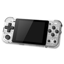 16GB 휴대용 게임 콘솔 3 인치 32 비트 핸드 헬드 백라이트 2000 내장 지원 DIY 다운로드 HDMI 호환, [01] clear white, 01 clear white
