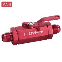 블로우오프밸브 엔진 튜닝 부품 무료 배송-AN6 AN8 AN10 알루미늄 인라인 연료 필터 차단 밸브 피팅 w/케이, 01 AN6 RED