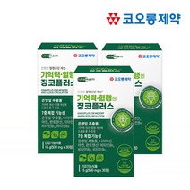 기억력 혈행엔 징코 플러스 정 영양제 찡코 진코 은행잎 추출물 150mg 함유 플라보놀배당체 7종복합기능성 식약처 기능성 인증 건강기능식품, 30정