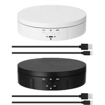 촬영용 턴테이블 회전 스마트 3 속도 회전 디스플레이 스탠드 10kg 360 도 USB 전기 턴테이블 사진 비디, 05 Black plus white