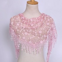 천주교 가톨릭 묵주 팔찌 13840cm 패션 수 놓은 레이스 베일 스카프 목도리 꽃 Headscarf 이슬람 머리 랩 카톨릭 두건, 138cm-40cm, 분홍색